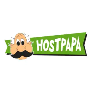 HostPapa logo – Canadian AI website builder and eco-friendly web hosting